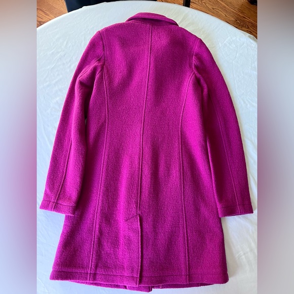 L.L. Bean with Bellandi Womens Coat Pink 100% Wool Made in Italy Fushia Size XS - Picture 13 of 13